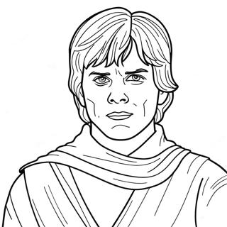 Pagina da Colorare Luke Skywalker | pagina da colorare Luca