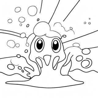 Pagina da Colorare della Scena Splash Colorata | pagina da colorare Schiuma