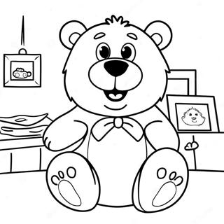 Orso nella Grande Casa Blu Pagine da Colorare
