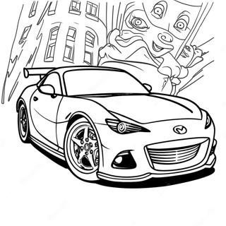 Pagina da Colorare della Mazda Sportiva | pagina da colorare Mazda