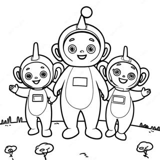 Pagina da colorare dei Teletubbies | pagina da colorare Teletubbies