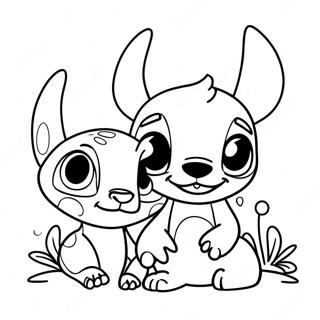 Pagina da Colorare Lilo e Stitch | pagina da colorare Lilo e Stitch