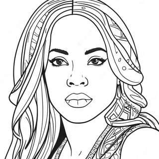 Pagina da Colorare di Aaliyah | pagina da colorare Aaliyah