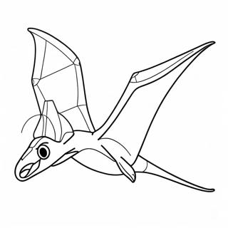Pagina da colorare del Pteranodon in volo | pagina da colorare Pteranodon
