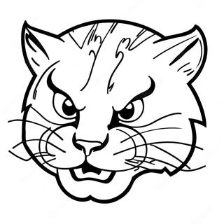 Pagina da Colorare Logo K-State Wildcat | pagina da colorare K-State