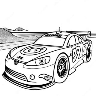 Pagina da colorare della macchina da corsa di Kyle Larson | pagina da colorare Kyle Larson