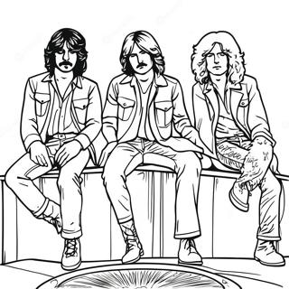 Pagina da Colorare dei Led Zeppelin | pagina da colorare Led Zeppelin