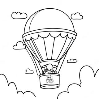 Pagina da Colorare dell'Avventura con i Palloni di Up | pagina da colorare Su