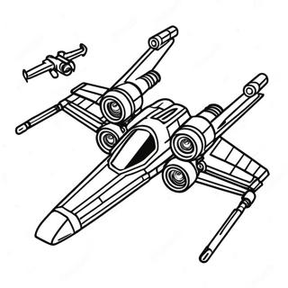Pagina da Colorare dell'X-Wing Starfighter | pagina da colorare X-Wing