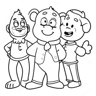 Pagina da Colorare di Doug con gli Amici | pagina da colorare Doug