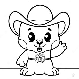 Pagina da Colorare del Mascotte Buc-ee il Castoro | pagina da colorare Buc-ee's