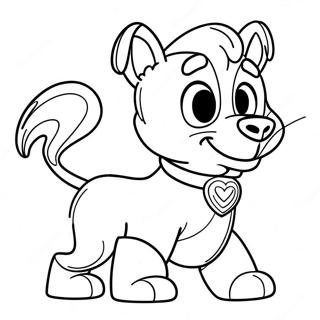 Pagina da Colorare del Coraggioso Underdog in Azione | pagina da colorare Underdog