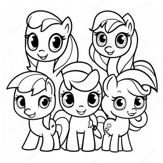 My Little Pony Crew dei Simboli Pagine da Colorare