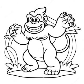 Pagina da Colorare di Dixie Kong | pagina da colorare Dixie Kong