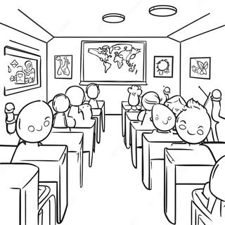 Pagina da Colorare dell'Aula | pagina da colorare Aula