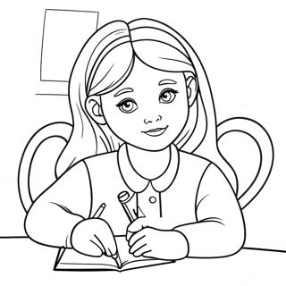 Pagina da colorare di Hannah | pagina da colorare Hannah