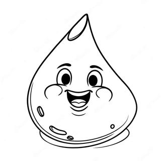 Pagina da Colorare con Hershey Kiss | pagina da colorare Bacio Hershey