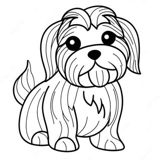 Pagina da Colorare di Cane Havanese | pagina da colorare Havanese