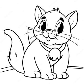 Pagina da Colorare Oliver e Compagnia | pagina da colorare Oliver e Compagnia