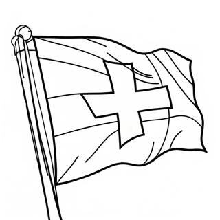 Pagina da Colorare della Bandiera della Svizzera | pagina da colorare Svizzera