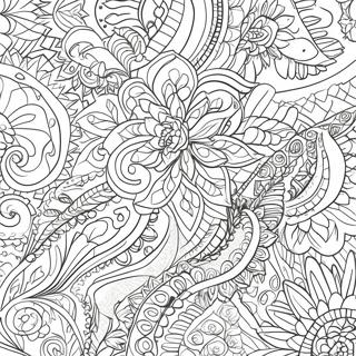 Pagina da Colorare di Motivi Colorati per Sciarpe | pagina da colorare Sciarpa