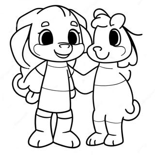 Pagina da Colorare di Chara e Asriel | pagina da colorare Undertale
