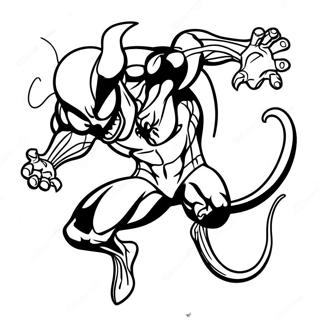 Pagina da Colorare di Venom Sonic in Azione | pagina da colorare Venom Sonic