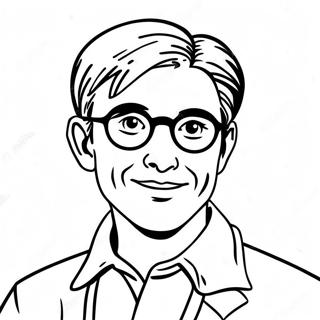 Pagina da Colorare Nerd | pagina da colorare Nerdy