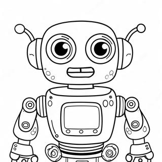 Pagina da Colorare di Robot Geek | pagina da colorare Nerdy