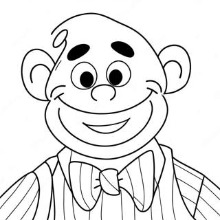 Ernie Divertente con un Grande Sorriso Pagina da Colorare | pagina da colorare Ernie