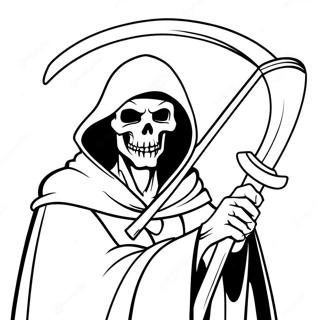 Pagina da Colorare Grim Reaper | pagina da colorare Morte