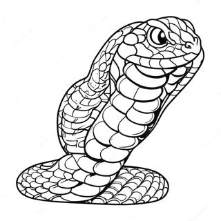 Pagina da Colorare di Viper Colorato che Striscia | pagina da colorare Viper