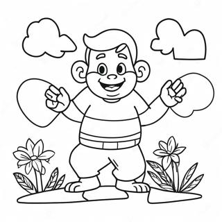 Pagina da colorare divertente di No David | pagina da colorare No David
