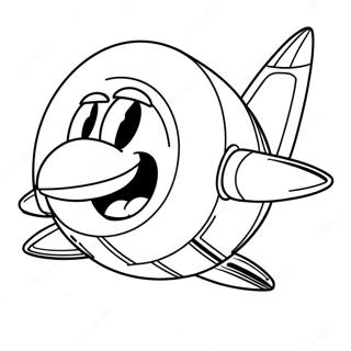 Pagina da Colorare del Malvagio Dr. Robotnik nella Sua Macchina Volante | pagina da colorare Dottor Robotnik