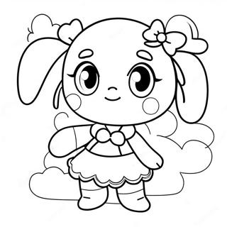 Pagina da Colorare Personaggio Mina Carino | pagina da colorare Mina