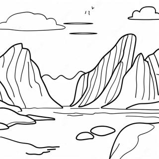 Pagina da Colorare Paesaggio Antartico | pagina da colorare Antartide