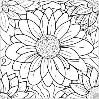 Pagina da Colorare Fiore di Crisantemo | pagina da colorare Crisantemo