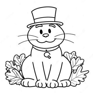 Pagina da Colorare di Garfield per il Ringraziamento | pagina da colorare Garfield Ringraziamento