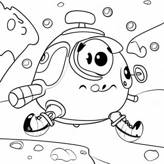 Pagina da colorare dell'avventura divertente dei Numberjacks | pagina da colorare Numerini
