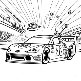 Pagina da colorare auto da corsa di Kyle Busch | pagina da colorare Kyle Busch