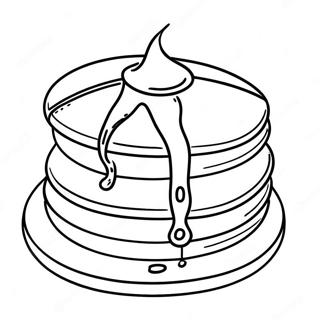 Pagina da Colorare di una Torre di Pancake | pagina da colorare Pancake
