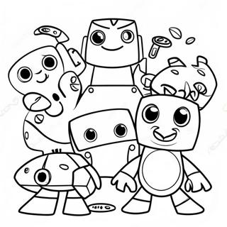 Pagina da Colorare dei Personaggi Mixels Colorati | pagina da colorare Mixels