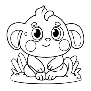 Pagina da Colorare del Carattere Sunky Carino | pagina da colorare Sunky