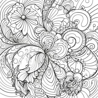 Pagina da Colorare Frattale | pagina da colorare Frattale