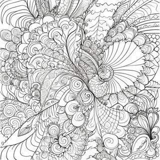 Pagina da Colorare con Motivi Frattali Intricati | pagina da colorare Frattale