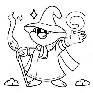 Pagina da Colorare di Ralsei con Poteri Magici | pagina da colorare Deltarune