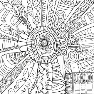 Pagina da Colorare dei Motivi Tradizionali Ojibwe | pagina da colorare Ojibwe