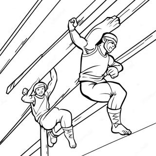 Guerriero Ninja Americano Pagine da Colorare