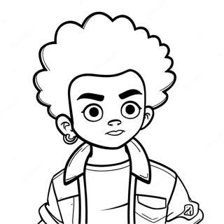 Pagina da Colorare Huey Freeman Boondocks | pagina da colorare Boondocks