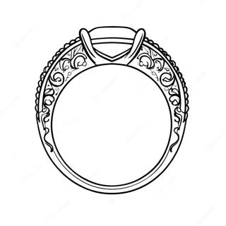 Pagina da Colorare di un Anello Semplice | pagina da colorare Anello
